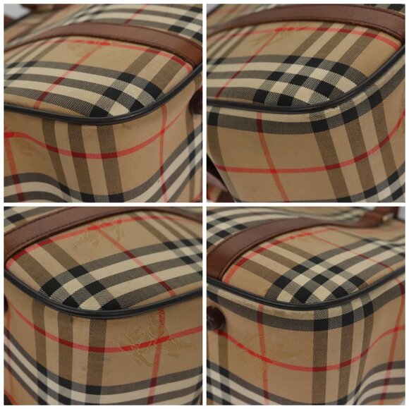 Burberrys Nova Check Hand Bag Canvas Beige Auth - Picture 16 of 16